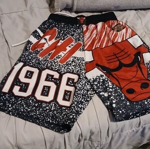 Men's Mitchell & Nest Black Chicago Bulls Hardwood Classic Shorts